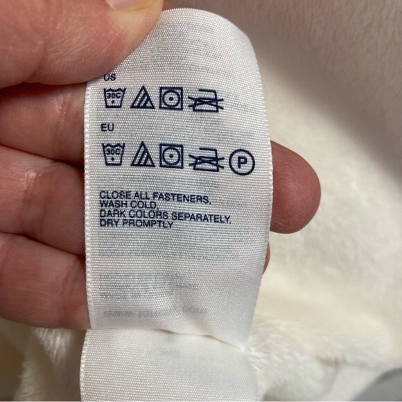 Tommy Hilfiger Jacket SZ L Ladies Cream Fleece Lined Hooded Zip Up Pockets - Picture 9 of 15